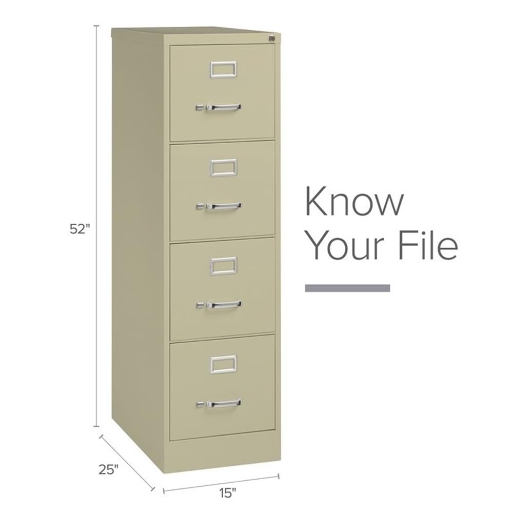 Beige 4-Drawer Metal Letter File Cabinet P1355