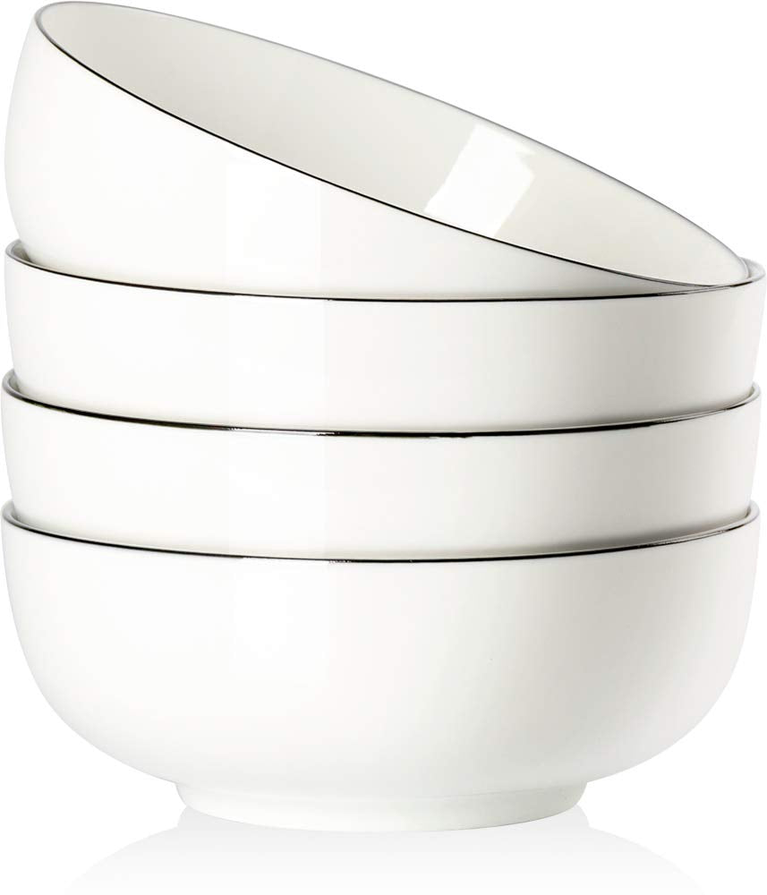 40 oz Off White Porcelain Bowl Set of 4 Y48231