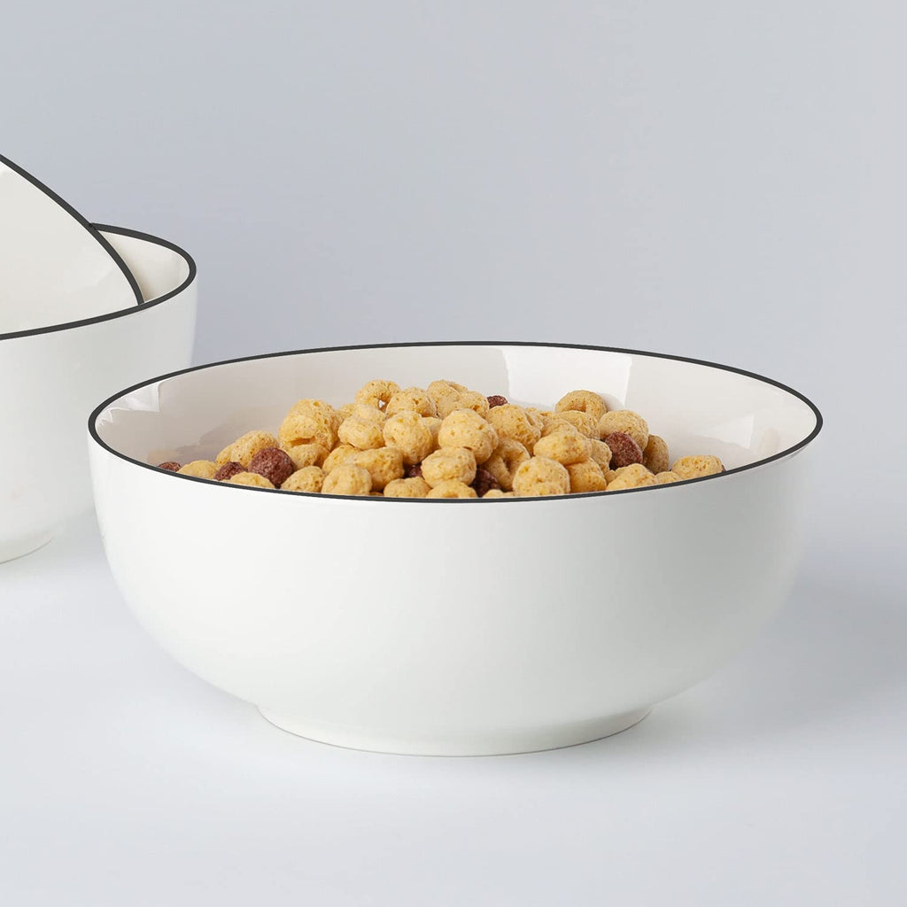 40 oz Off White Porcelain Bowl Set of 4 Y48231