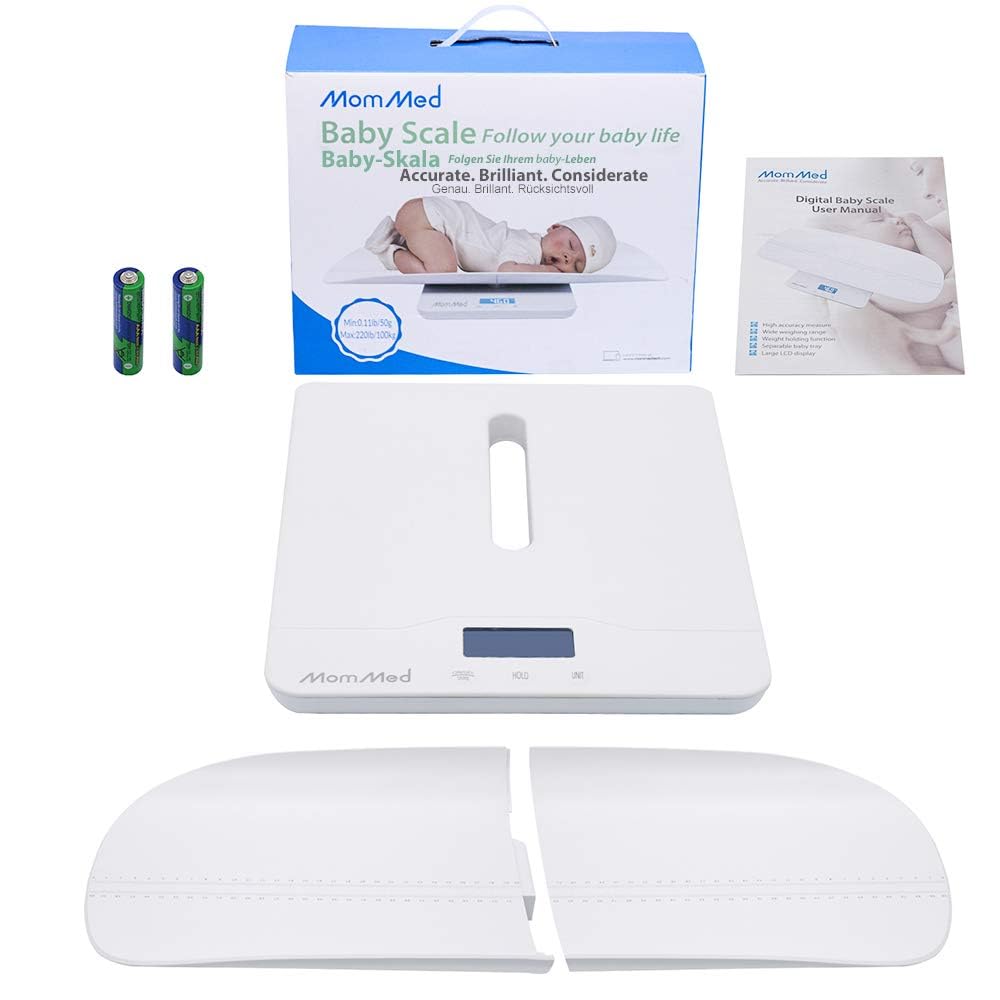 Baby Scale with Hold Function, Blue Backlight, Weight and Height Track T78247
