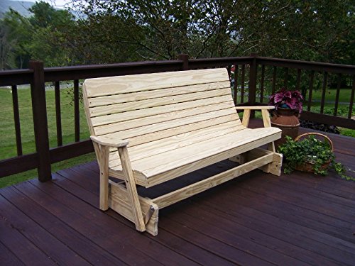 Unfinished Pine Patio Glider Bench U735