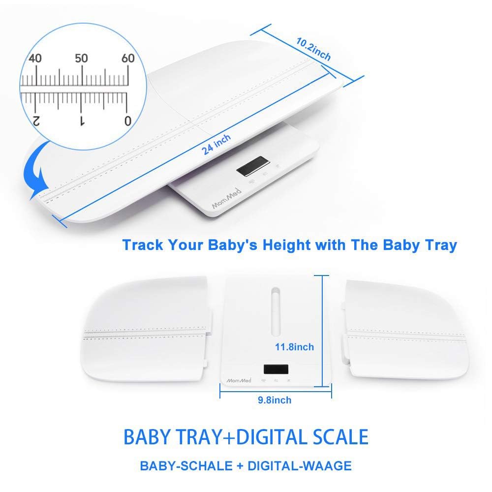 Baby Scale with Hold Function, Blue Backlight, Weight and Height Track T78247