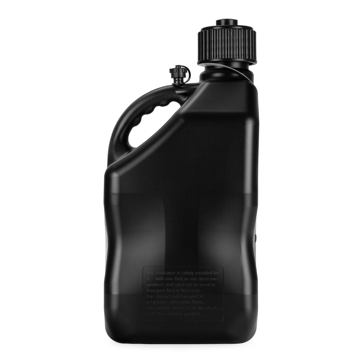 5.5 Gallon Square Motorsport Jug Black with Filler Hoses 4 Pack H915028
