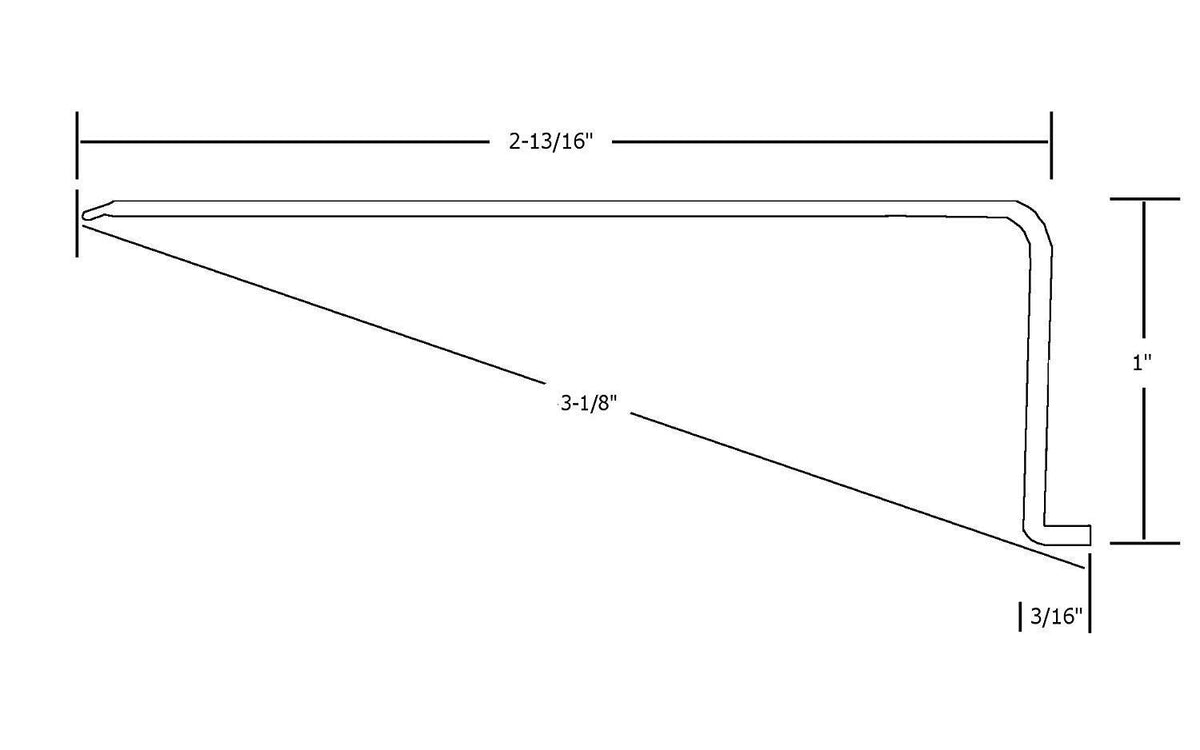 White Ribbed Acrylic Diffuser (L-Shaped, 24") O21300