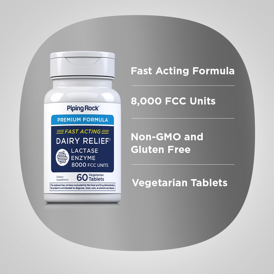 Lactase Enzyme 8000 FCC 60 Tablets I24098