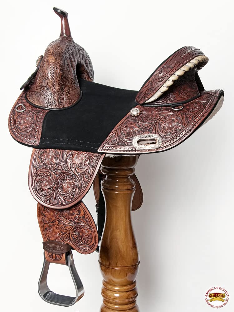 Western Horse Treeless Trail Barrel Saddle Leather Q4477