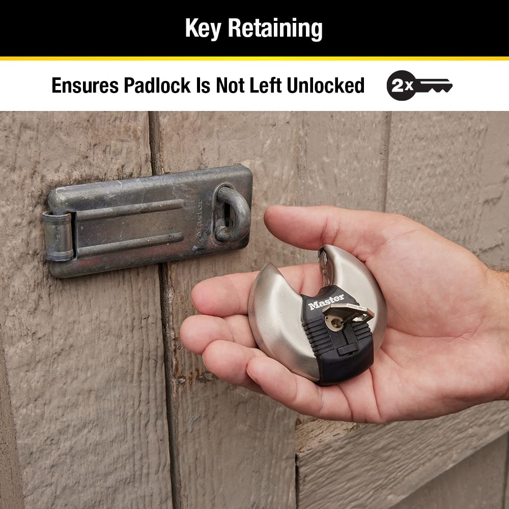 2-3/4-inch Wide Stainless Steel Disc Padlock O70881