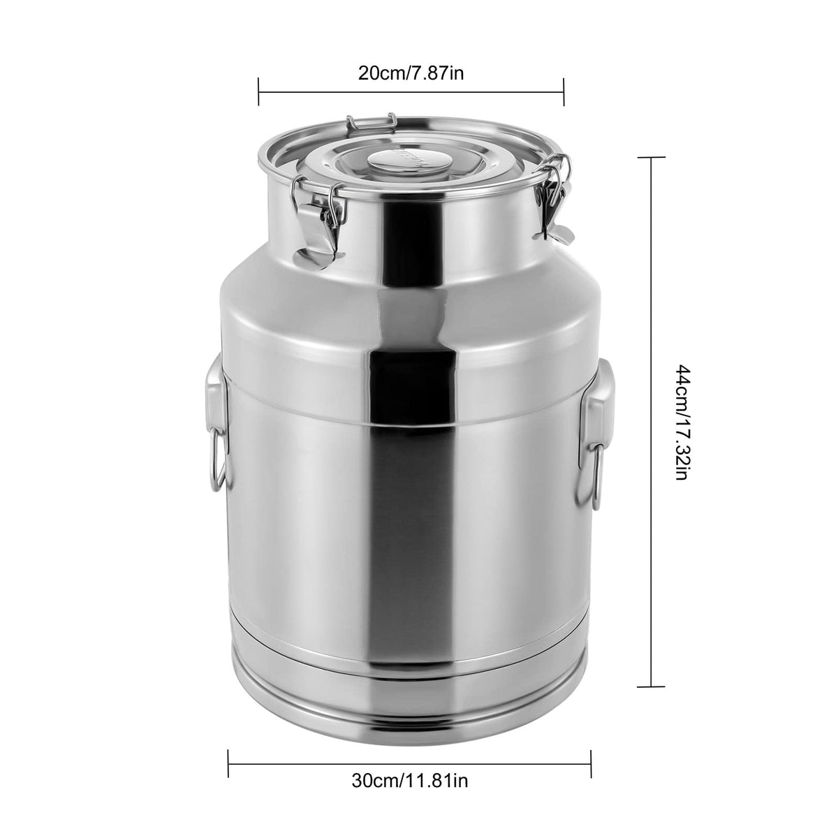7 Gallon Stainless Steel Milk Can with Sealed Lid Z642760