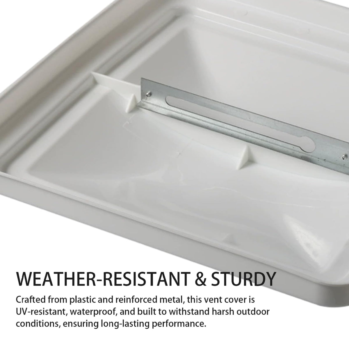 14 Inch White Weather-Resistant Plastic RV Vent Cover A245