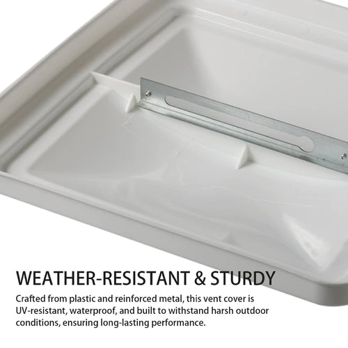 14 Inch White Weather-Resistant Plastic RV Vent Cover A245