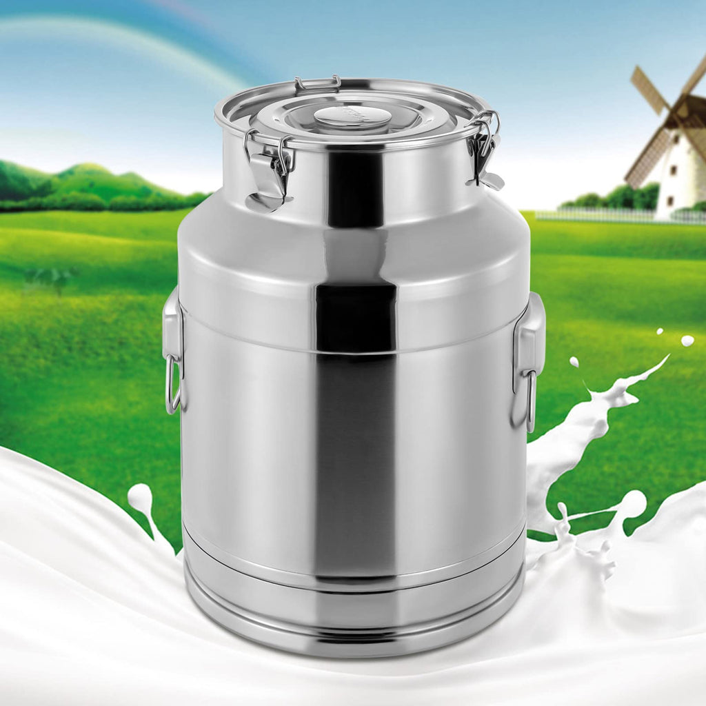 7 Gallon Stainless Steel Milk Can with Sealed Lid Z642760