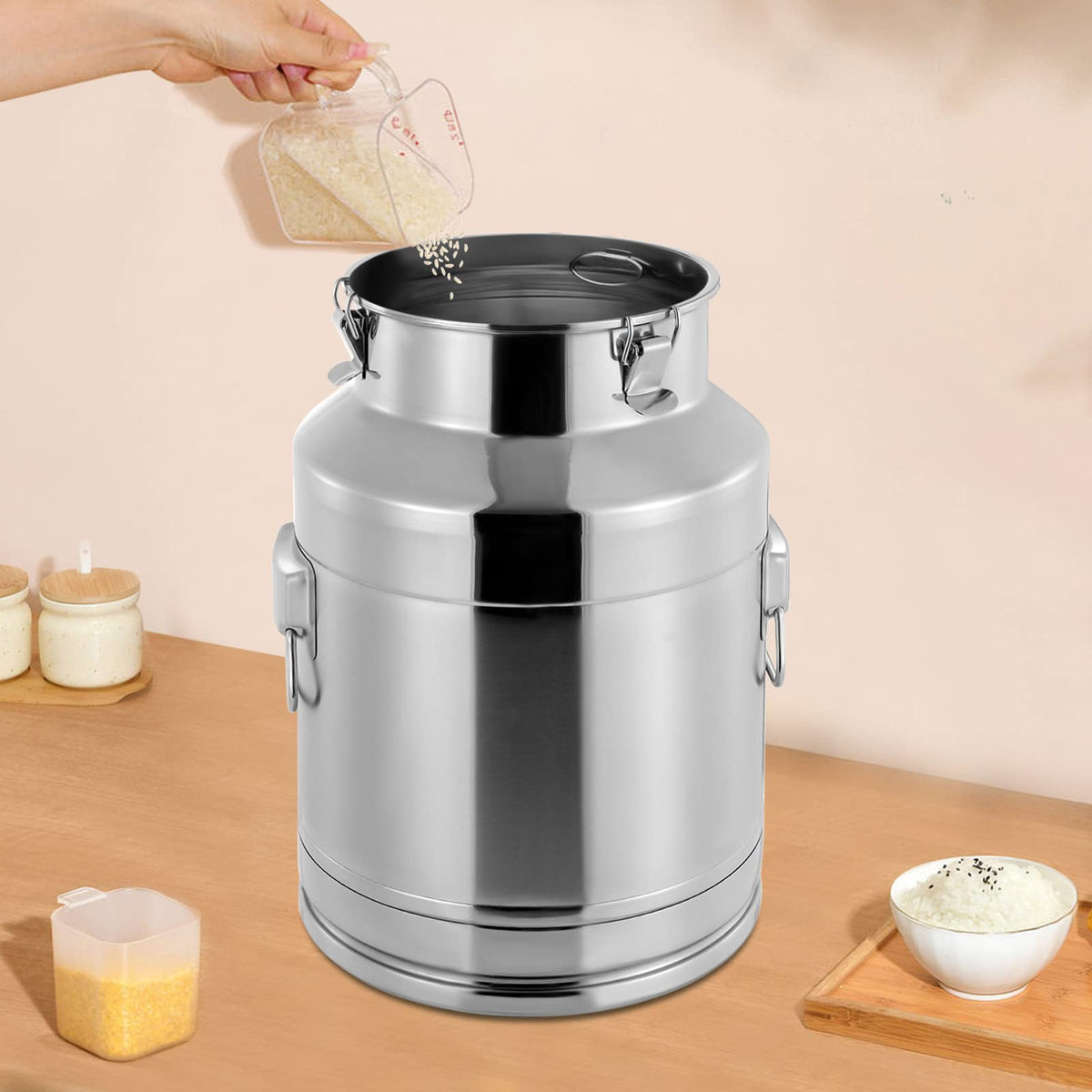 7 Gallon Stainless Steel Milk Can with Sealed Lid Z642760
