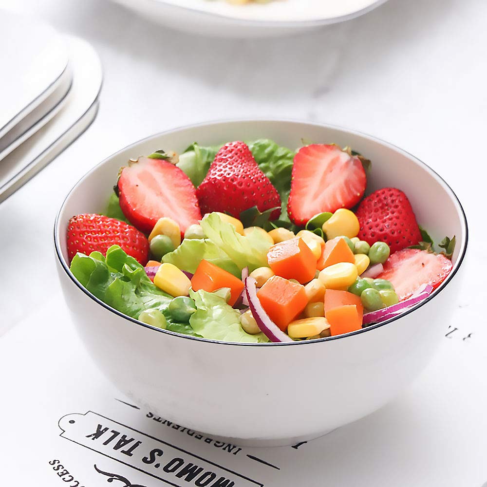 40 oz Off White Porcelain Bowl Set of 4 Y48231