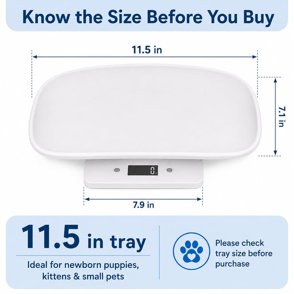Digital Pet Scale with 1g Resolution and Tape Measure O150