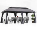 10x20 Outdoor Gazebo with Mosquito Netting and Double Roof L525