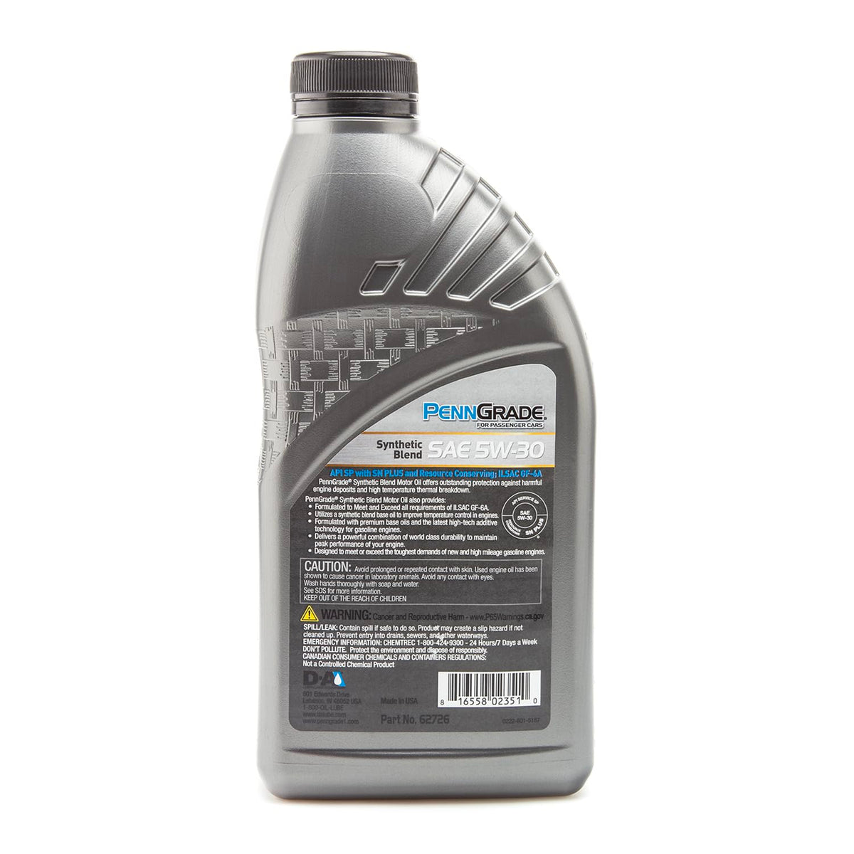 Synthetic Blend Oil SAE 5W-30 1 Quart Pack of 6 X322954