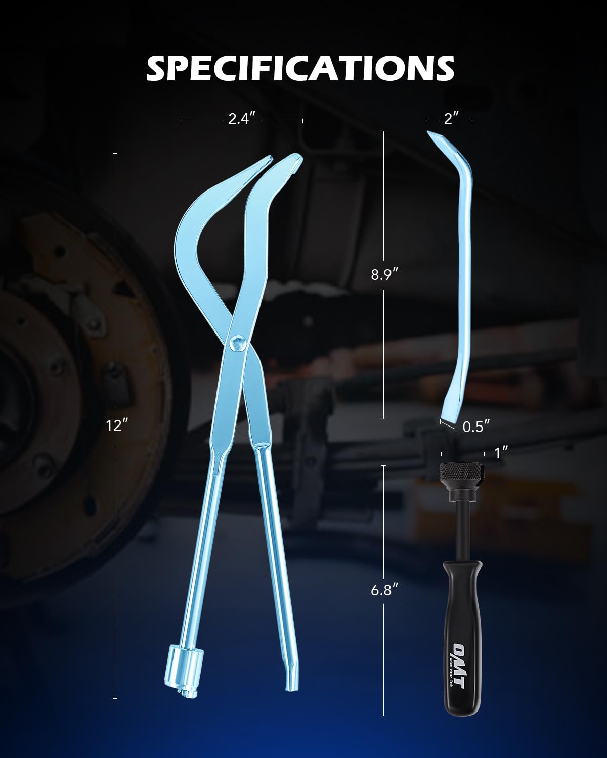 3pc Drum Brake Tool Kit with Spring Compressor and Adjustment Spoon R6074