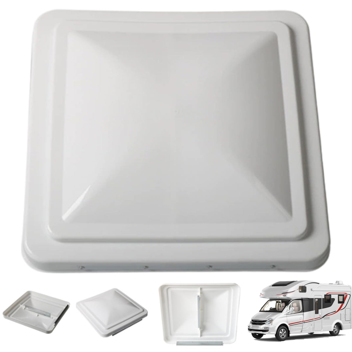 14 Inch White Weather-Resistant Plastic RV Vent Cover A245