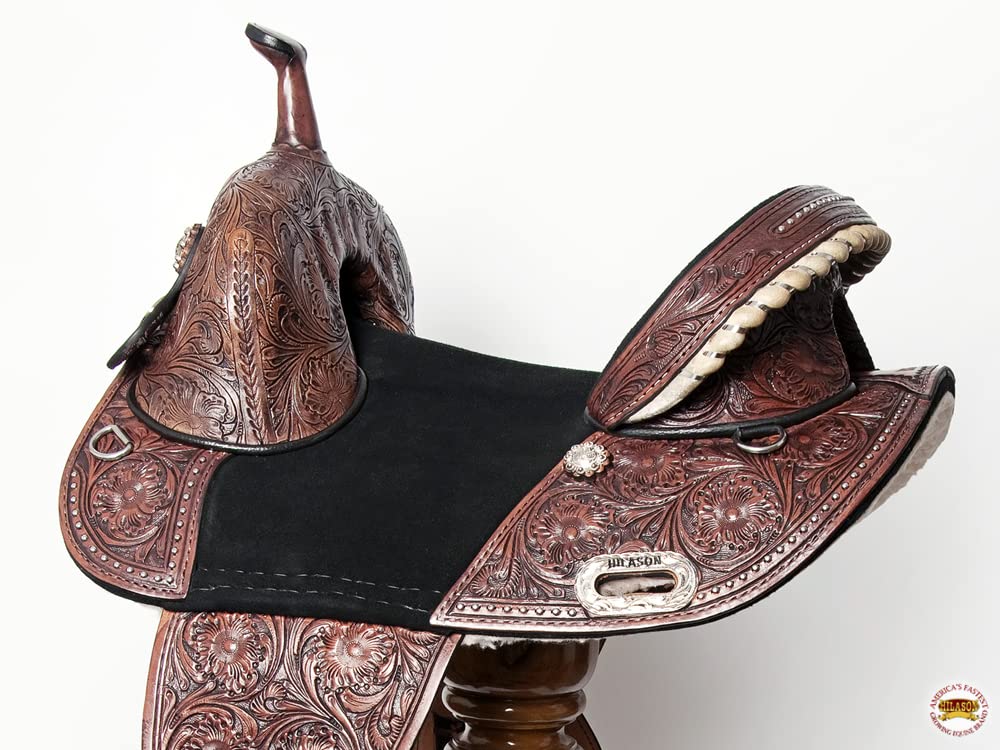 Western Horse Treeless Trail Barrel Saddle Leather Q4477