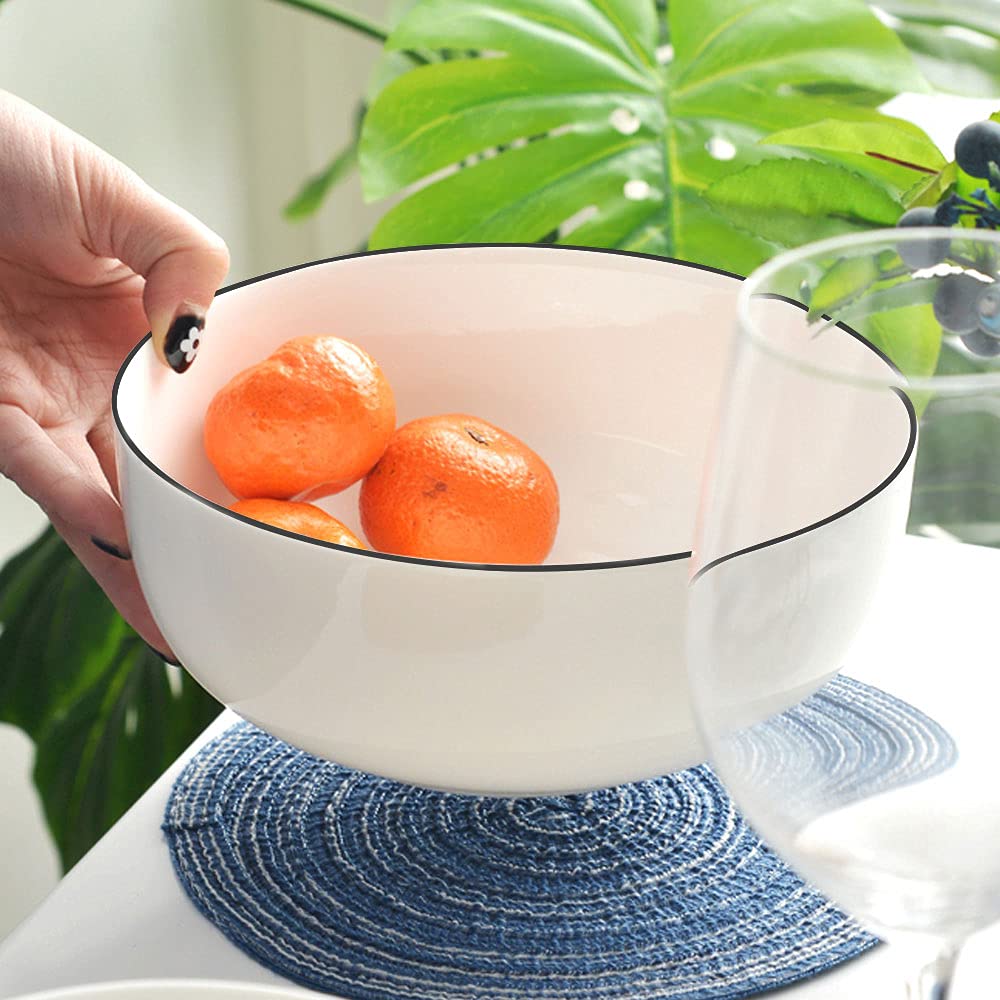 40 oz Off White Porcelain Bowl Set of 4 Y48231