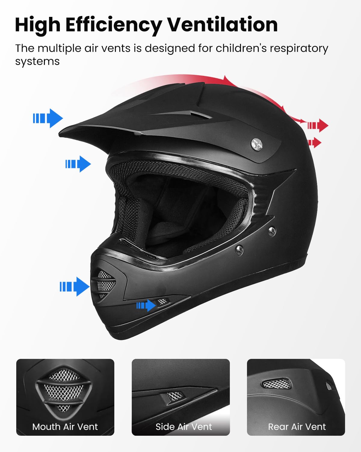 Kids Full-Face Dirt Bike Helmet U9541