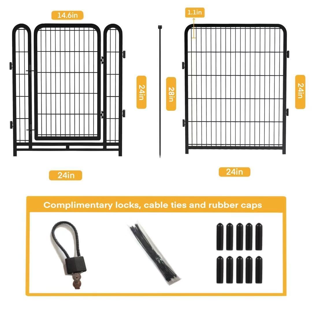 24 inch 16 Panels Metal Dog Playpen V8508