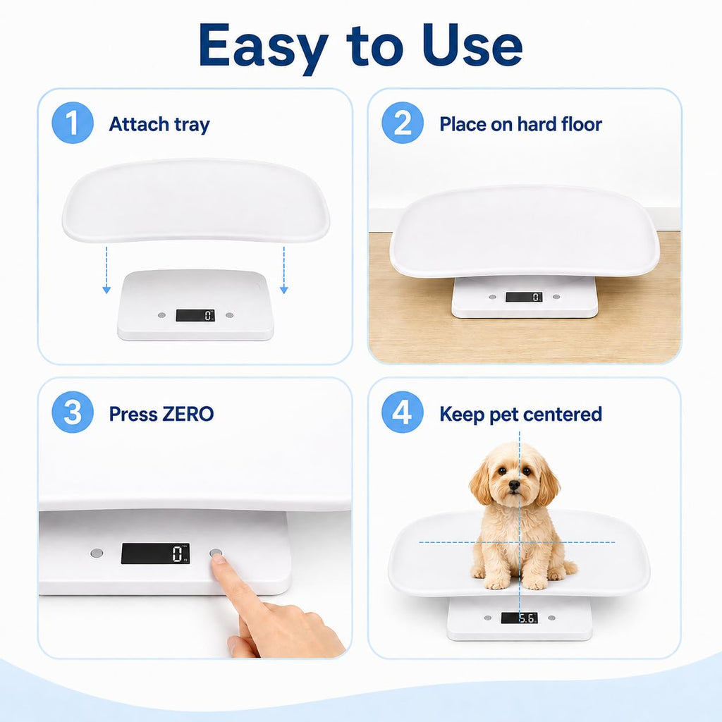 Digital Pet Scale with 1g Resolution and Tape Measure O150