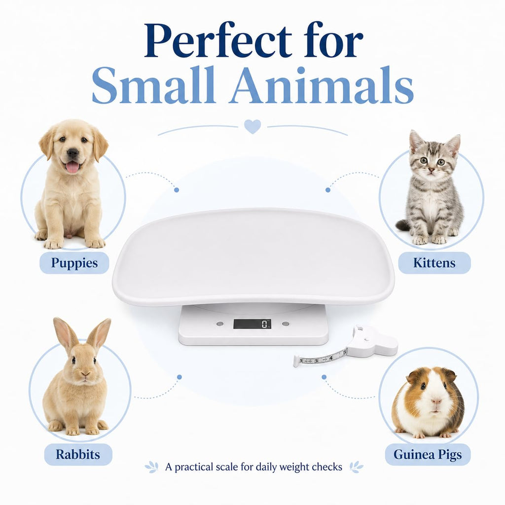 Digital Pet Scale with 1g Resolution and Tape Measure O150