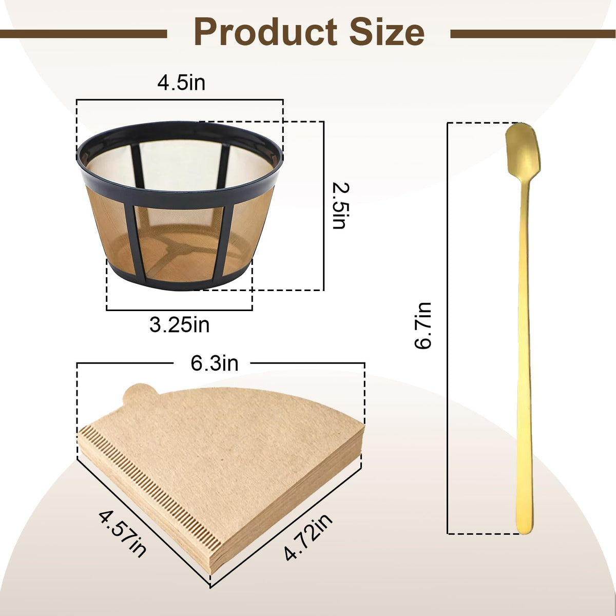 Reusable Coffee Filter Basket 2-Pack with Coffee Spoon F66397