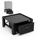 Black Washer and Dryer Pedestal with Drawer Q736111