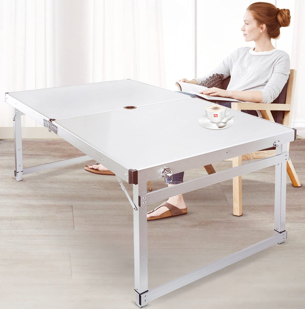 Portable Adjustable Height Aluminum Alloy Camping Table with 4 Stools T85727
