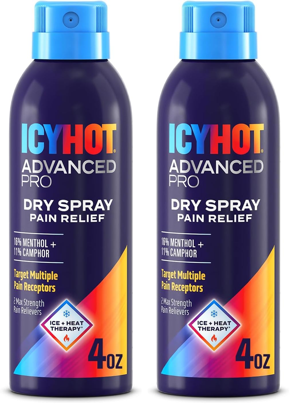 Pain Relief Dry Spray 4 oz with Menthol & Camphor Pack of 2 Q3319