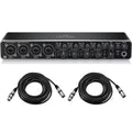 USB Audio/MIDI Interface with Mic Preamplifiers and 2x 25' XLR Cables W355535