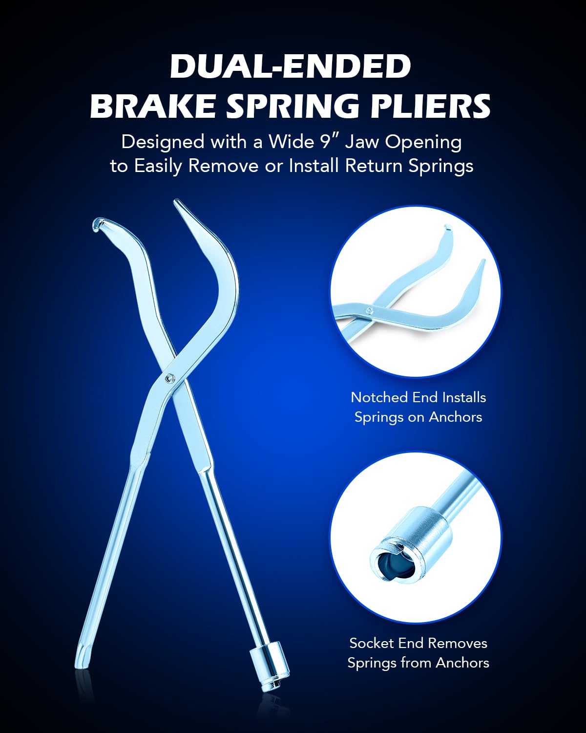 3pc Drum Brake Tool Kit with Spring Compressor and Adjustment Spoon R6074