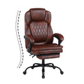 Big and Tall Ergonomic High Back PU Leather Reclining Office Chair with Footrest H5662