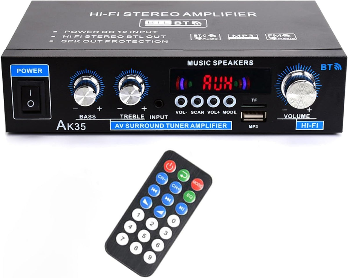 Bluetooth 5.0 200W 2.0 Channel Mini Stereo Amplifier Y64145