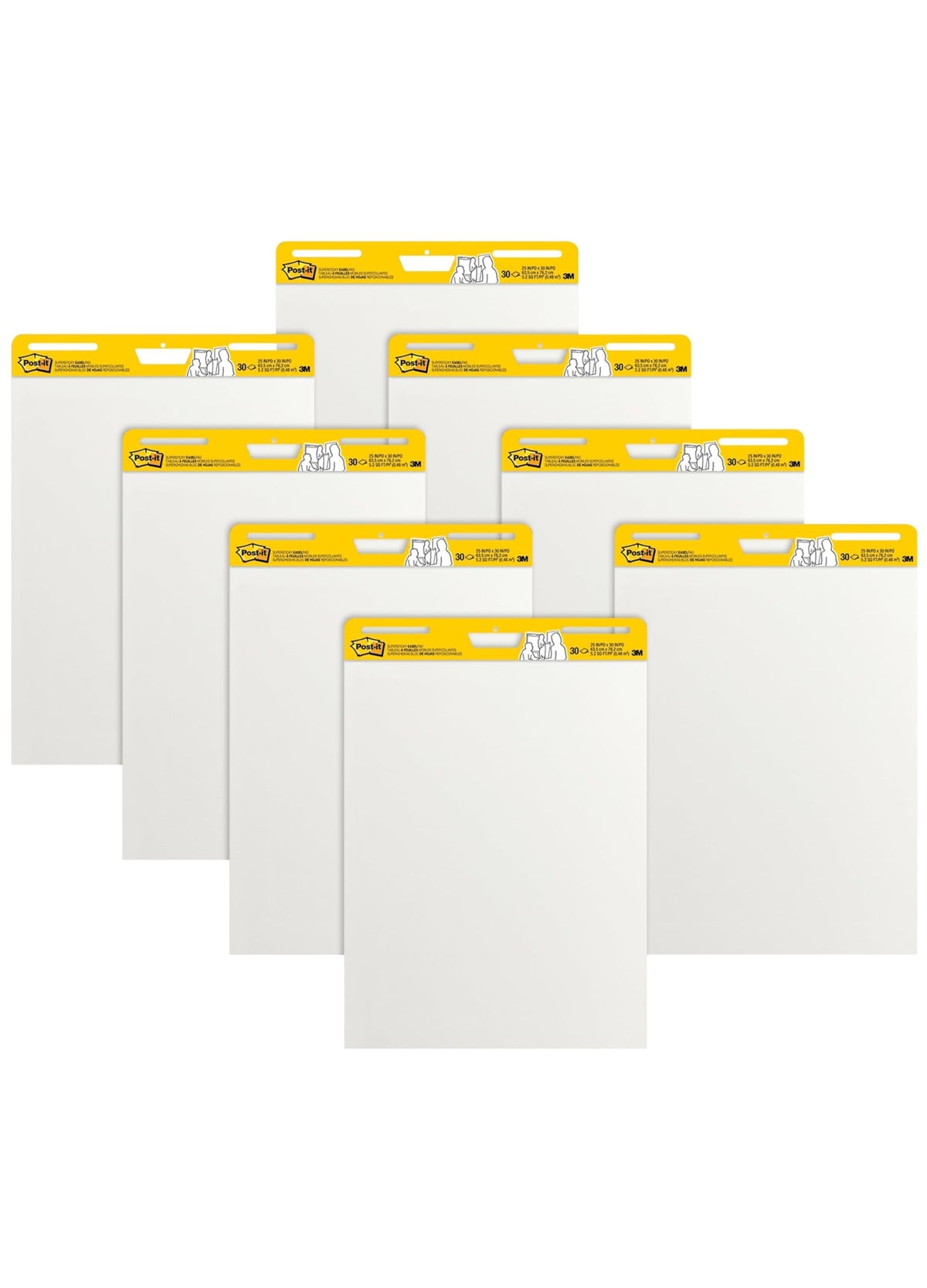 Super Sticky Easel Pad 25-Inch x 30-Inch White 8/Pack L530090