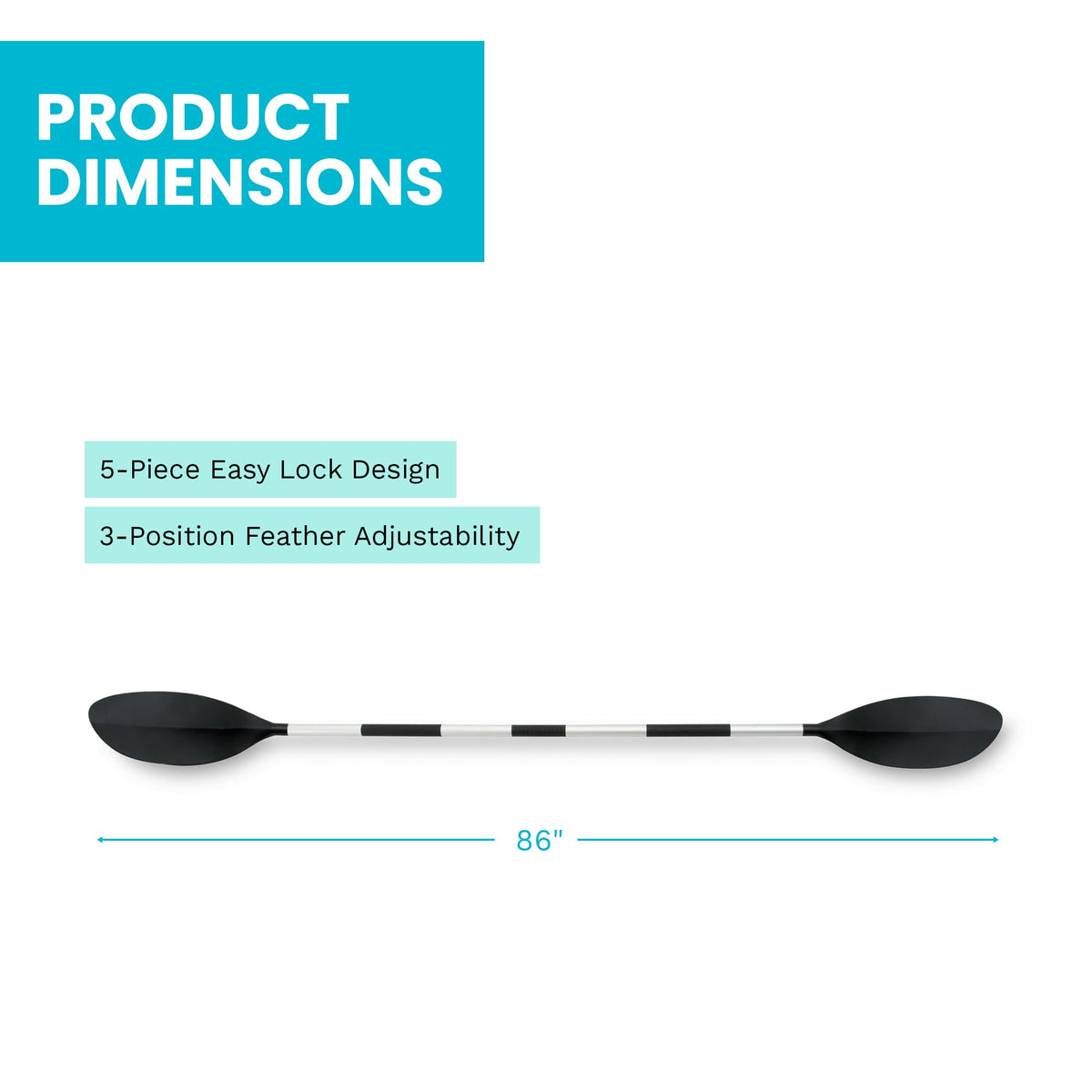 86in Aluminum Kayak Paddle G88367