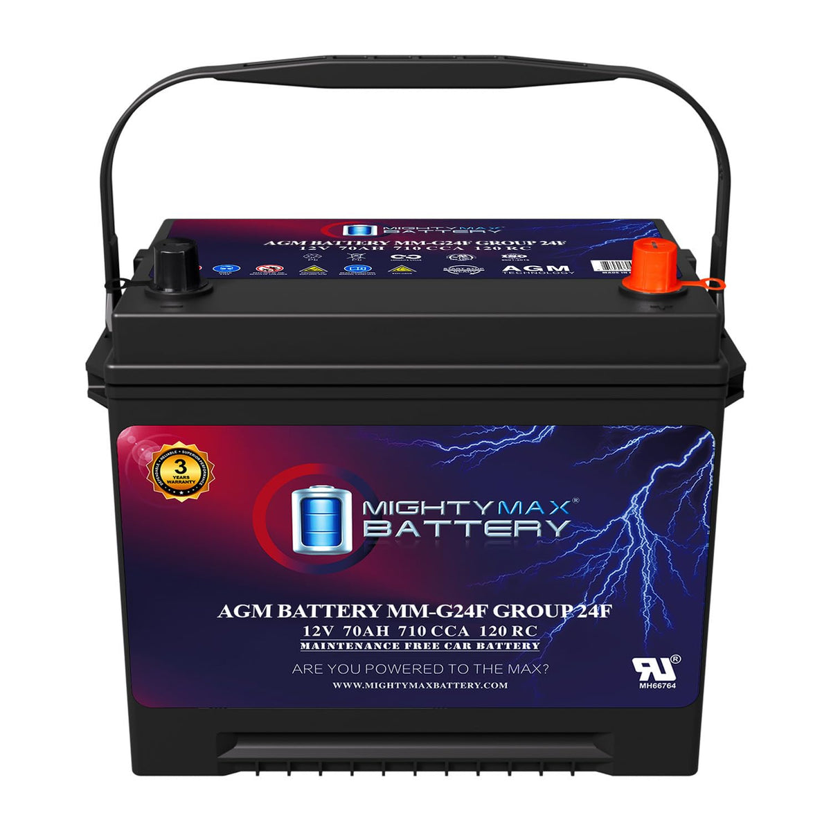 12V 70Ah AGM Replacement Battery A345002