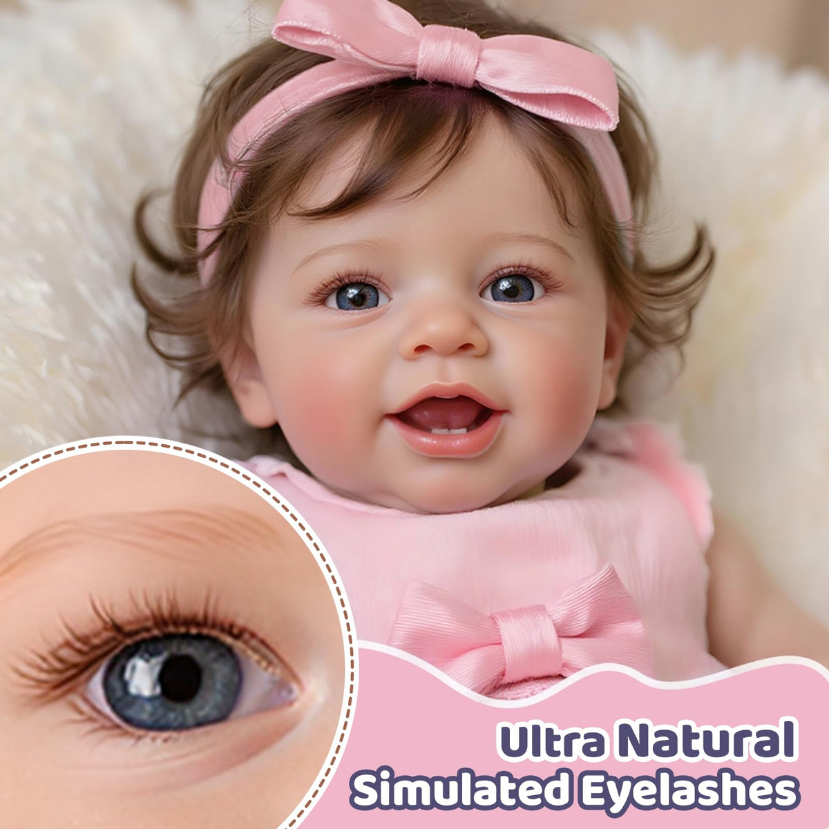 20 Inch Reborn Baby Dolls Girl with Rooted Hair B275