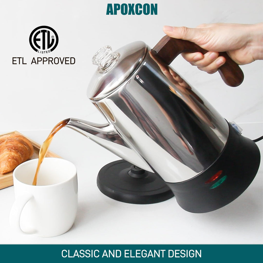 Electric Stainless Steel Coffee Percolator 8 Cup L929431