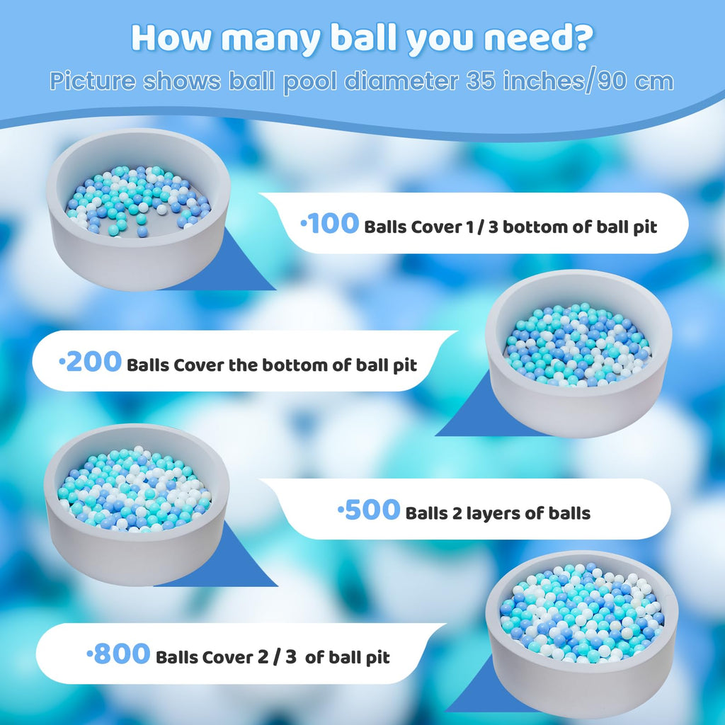 BPA Free Crush Proof Plastic Ball Pit Balls 2.15 Inch S145