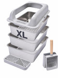 XL Stainless Steel Sifting Cat Litter Box with High Sides K294