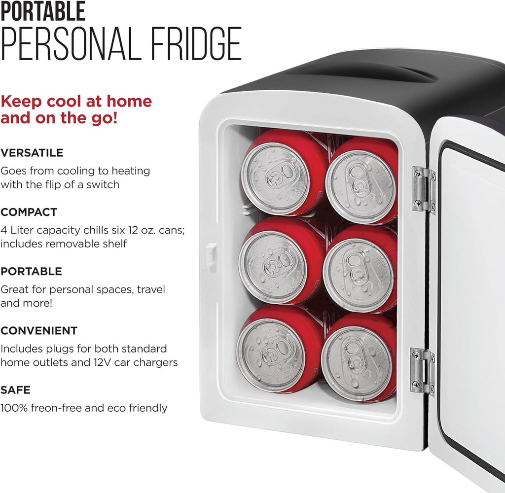 Black Portable Mini Fridge 4-liter P802