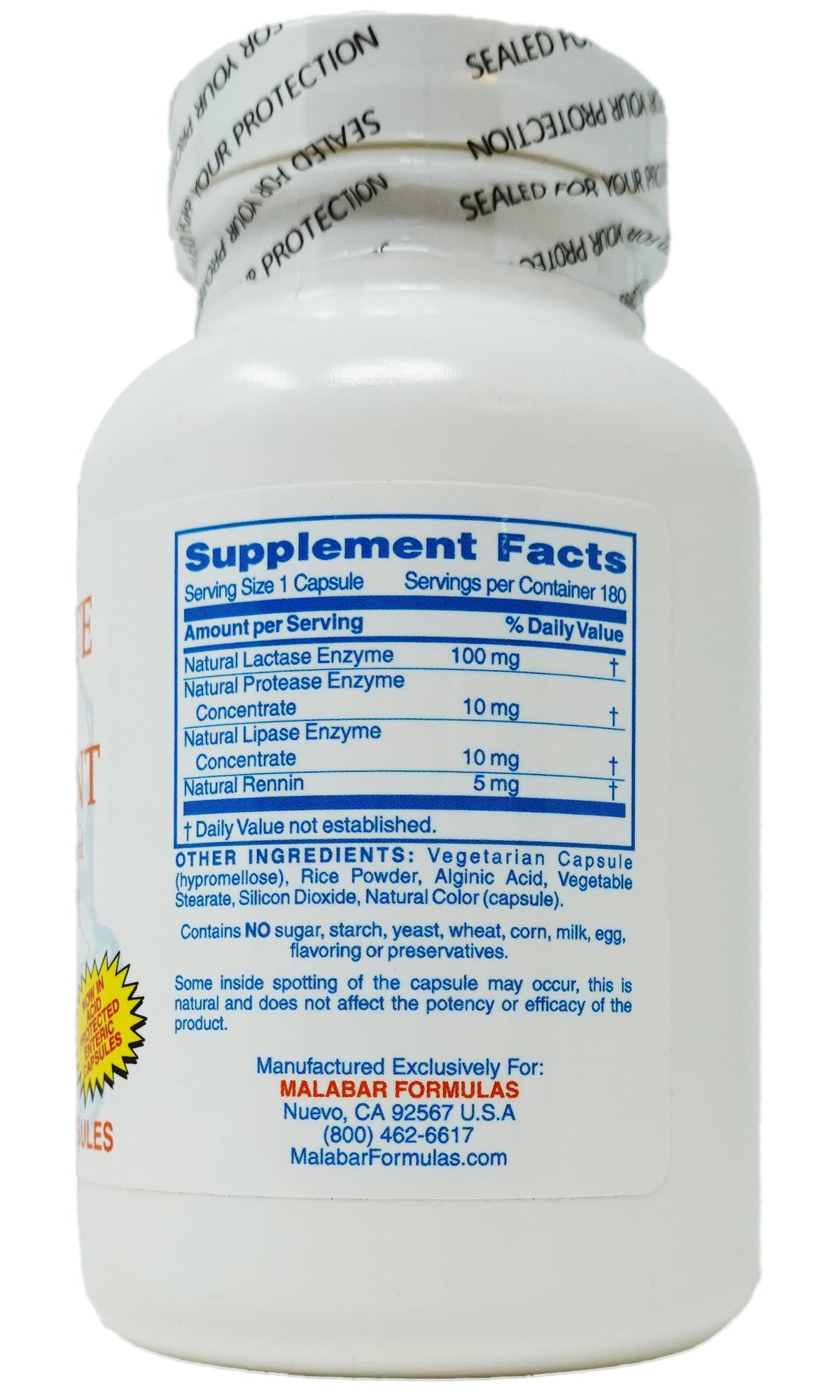 Milk Digestant 180 Count O91526