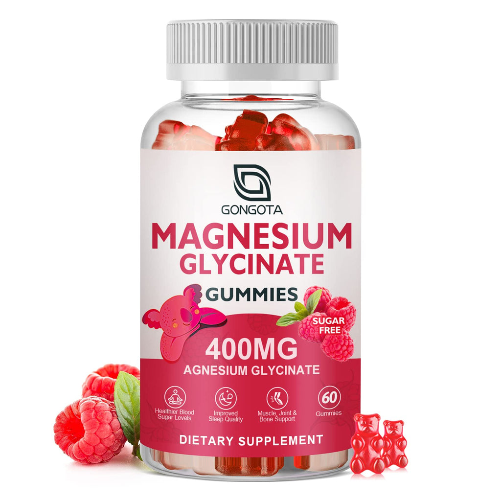 Magnesium Glycinate Gummies 400 mg with Vitamin D, B6 - 60 Gummies V55319