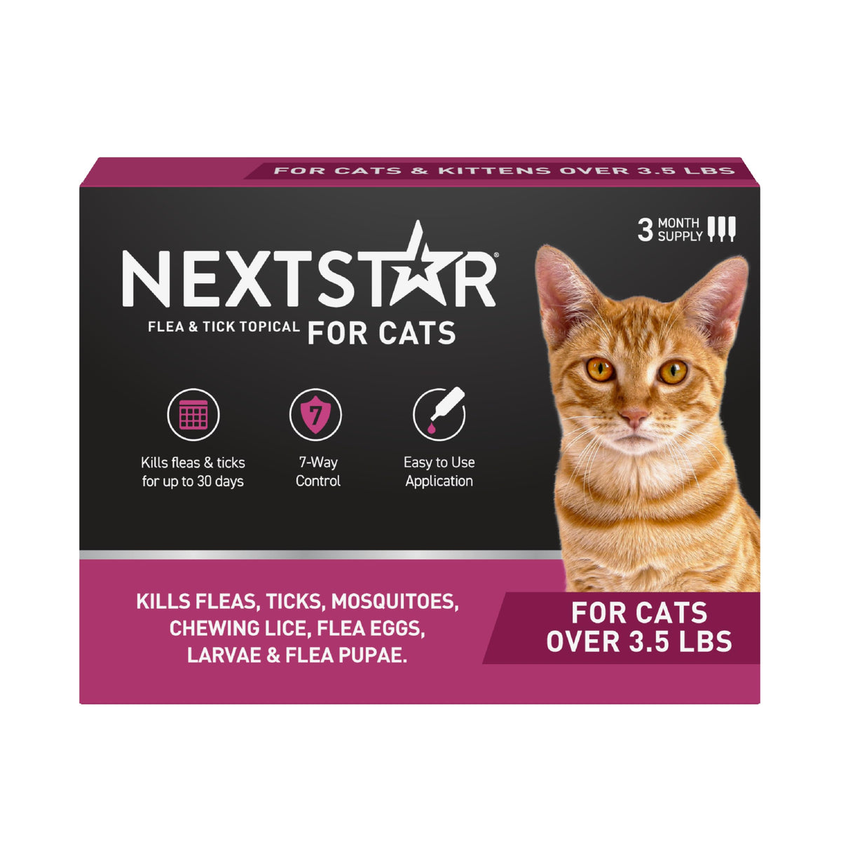 Flea & Tick Topical Cats 3-Month T8596