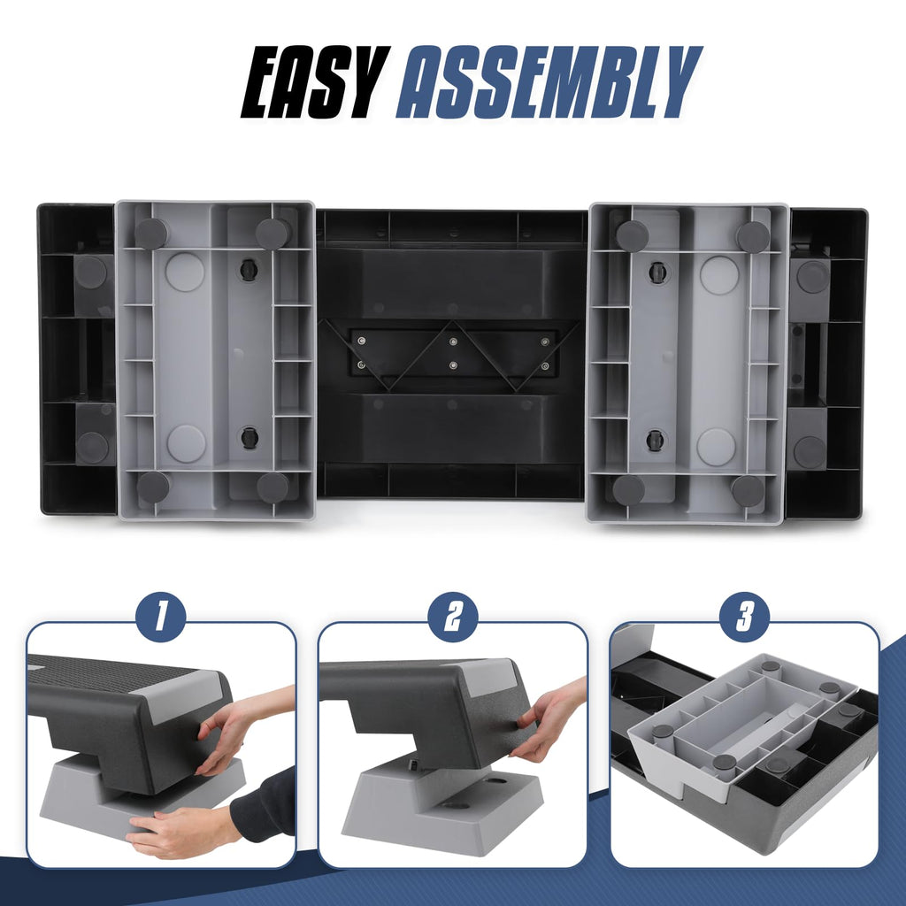 Aerobics Stepper Platform with Stackable Risers K352