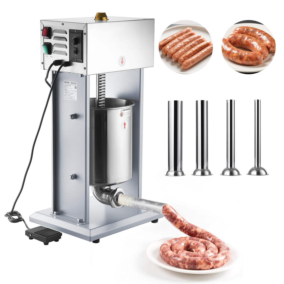Electric Stainless Steel Sausage Stuffer with Foot Pedal H5806