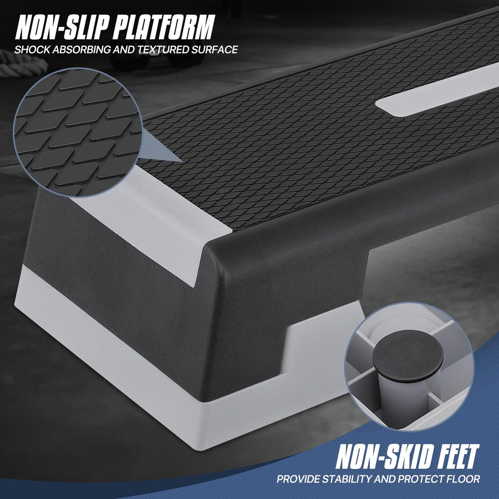 Aerobics Stepper Platform with Stackable Risers K352